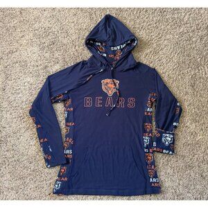 NWT NFL Chicago Bears Hoodie Performance Long Sleeve Shirt Athletic Sporty SMALL